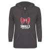 Thumbnail image for  ENZA Womens Dark Heather V Notch Raw Edge Fleece Hoodie
