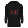Thumbnail image for  ENZA Womens Black V Notch Raw Edge Fleece Hoodie