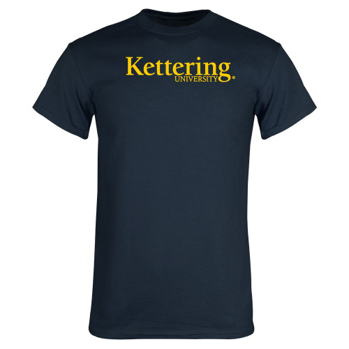  Navy T Shirt - Kettering University Wordmark