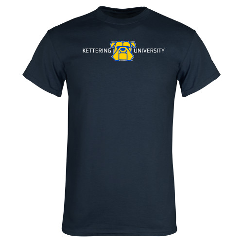  Navy T Shirt - Kettering University with Mascot Head