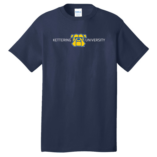 Extended Navy T Shirt - Kettering University with Mascot Head