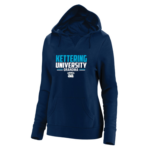  Womens Plus Navy Hoodie - Kettering University Grandma
