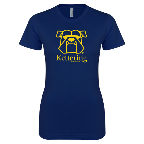  Next Level Womens Navy Boyfriend Tee - Primary Mark