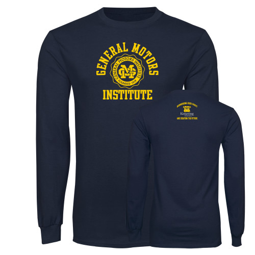  Navy Long Sleeve T-Shirt - General Motors Institute