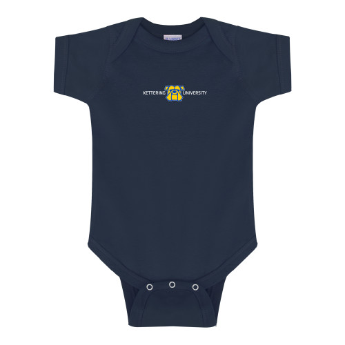  Navy Infant Onesie - Kettering University with Mascot Head