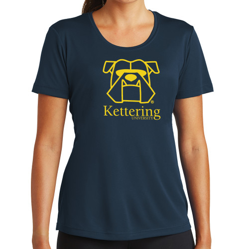  Womens Navy Performance Tee - Primary Mark