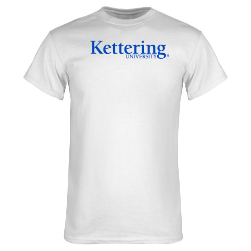  White T Shirt - Kettering University Wordmark
