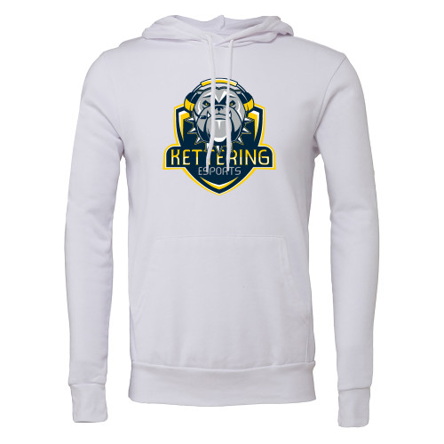  Bella + Canvas White Fleece Hood - Kettering Esports