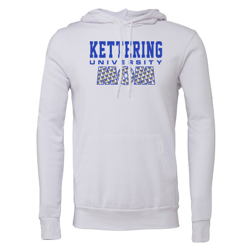  Bella + Canvas White Fleece Hood - Kettering University Mom with Pattern