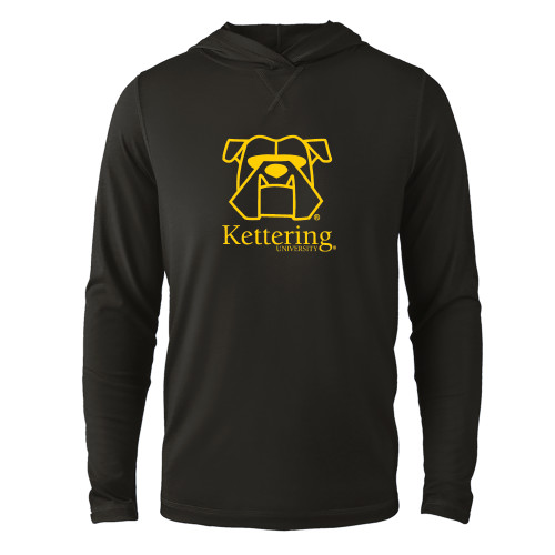  Black Long Sleeve Hooded Tee - Primary Mark