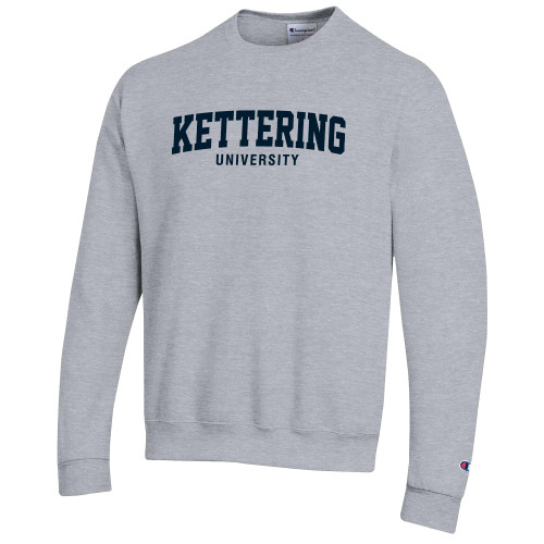  Champion Heather Grey Fleece Crew - Arched Kettering University