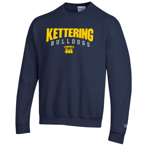  Champion Navy Fleece Crew - Arched Kettering Bulldogs