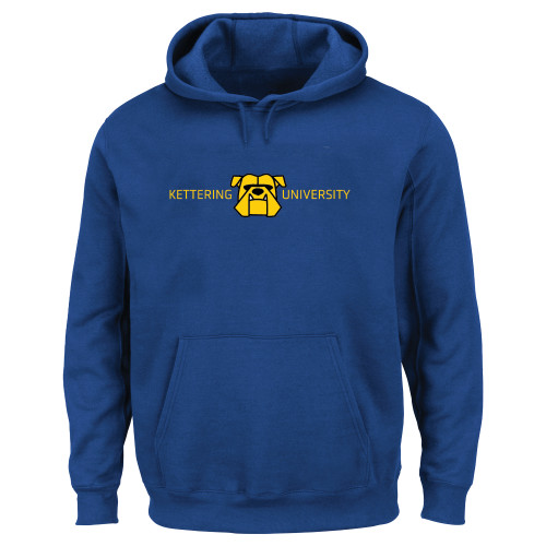  Extended Royal Hoodie - Kettering University with Mascot Head