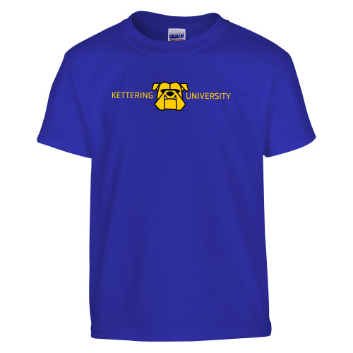 Youth Royal T Shirt - Kettering University with Mascot Head