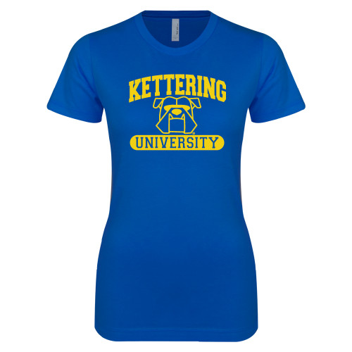  Next Level Womens Royal Boyfriend Tee - Arched Kettering University in Bar