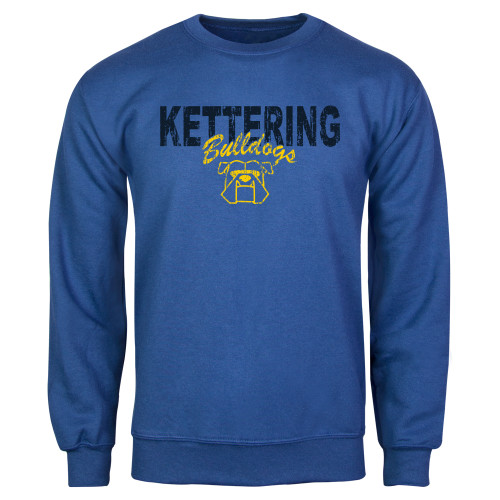  Royal Fleece Crew - Kettering Bulldogs Distressed
