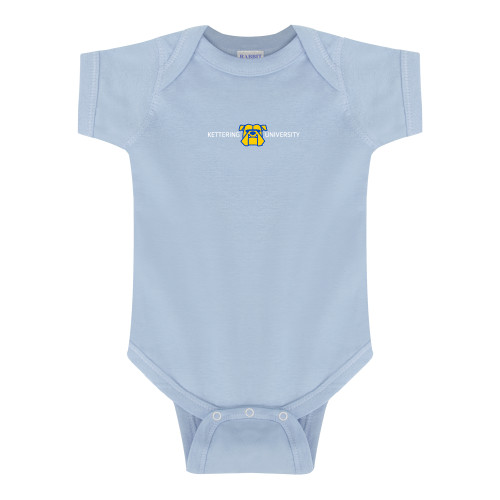  Light Blue Infant Onesie - Kettering University with Mascot Head