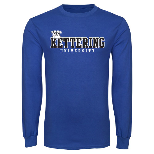  Royal Long Sleeve T Shirt - Kettering University Collegiate Stacked