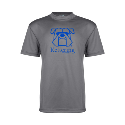  Youth Performance Grey Concrete Tee - Primary Mark
