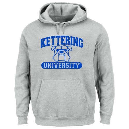  Extended Heather Grey Hoodie - Arched Kettering University in Bar