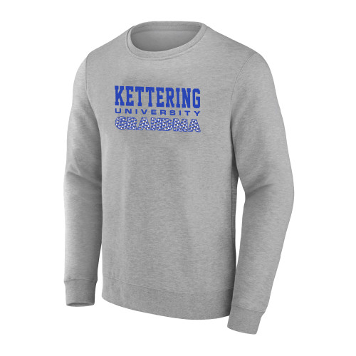  Extended Heather Grey Crew - Kettering University Grandma with Pattern