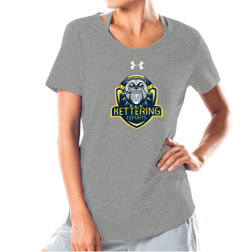  Under Armour Womens Grey Charged Cotton Tee - Kettering Esports