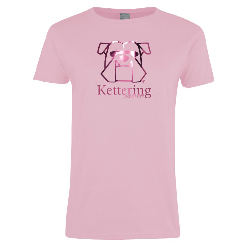  Womens Pink Short Sleeve Tee - Primary Mark Foil