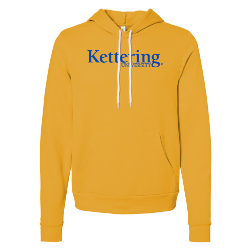  Bella + Canvas Gold Fleece Hood - Kettering University Wordmark
