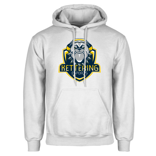  White Fleece Hoodie - Kettering Esports