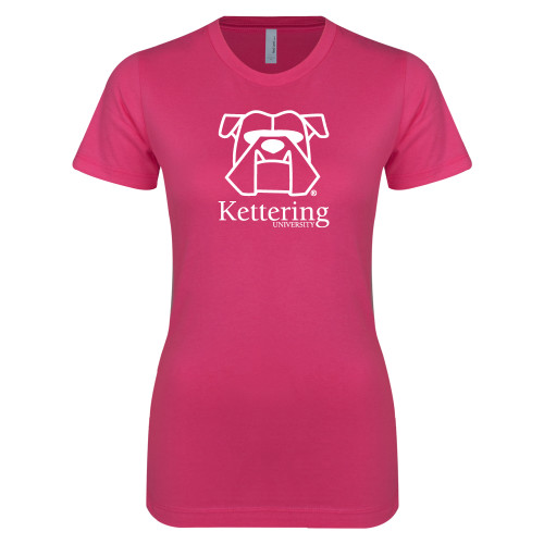  Next Level Womens Fuchsia Boyfriend Tee - Primary Mark