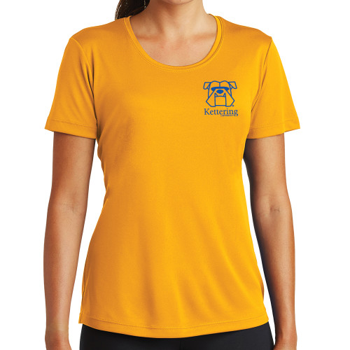  Womens Gold Performance Short Sleeve Tee - Primary Mark