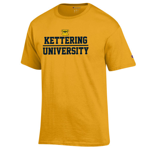  Champion Gold T Shirt - Stacked Collegiate Kettering University