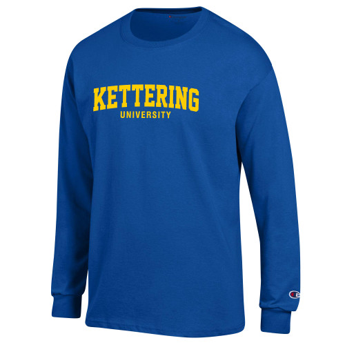  Champion Royal Long Sleeve T Shirt - Arched Kettering University