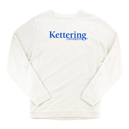  Boxercraft Womens Cream Corded Crew - Kettering University Wordmark