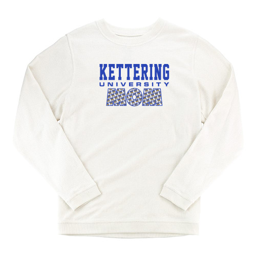  Boxercraft Womens Cream Corded Crew - Kettering University Mom with Pattern