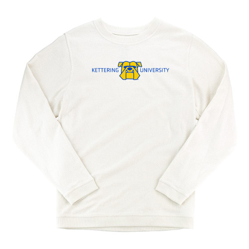  Boxercraft Womens Cream Corded Crew - Kettering University with Mascot Head