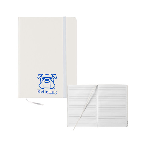  5x7 White Hard Cover Journal - Primary Mark