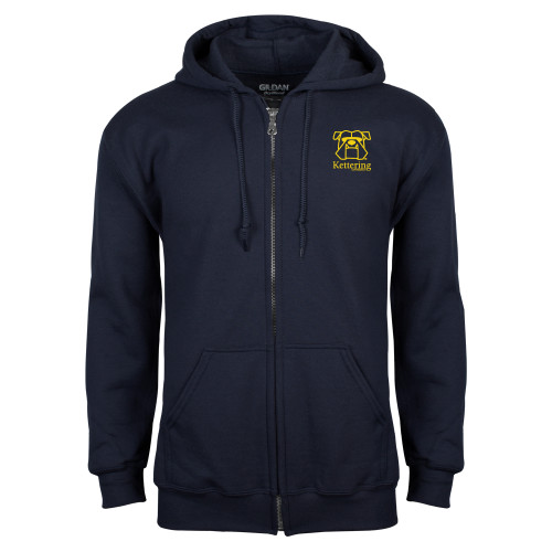  Navy Fleece Full Zip Hoodie - Primary Mark