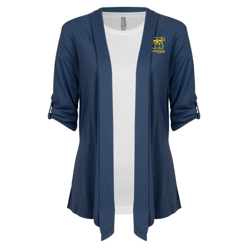  Womens Navy Drape Front Cardigan Sweater  - Primary Mark