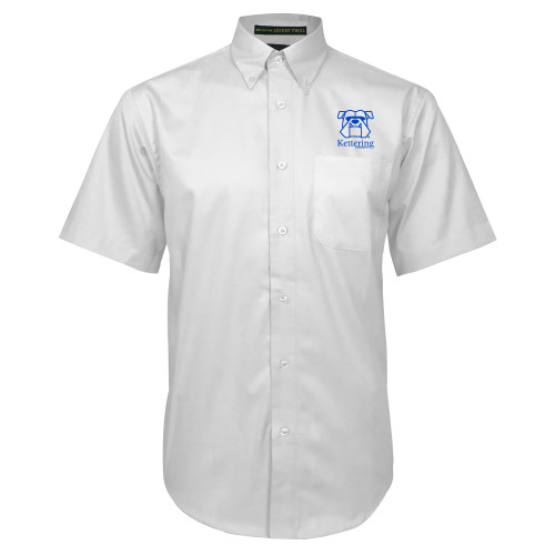  White Twill Button Down Short Sleeve - Primary Mark