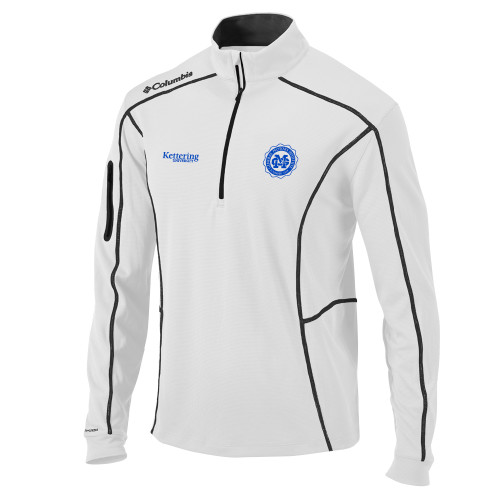  Columbia White Omni Wick Shotgun 1/4 Zip - General Motors Institute Seal