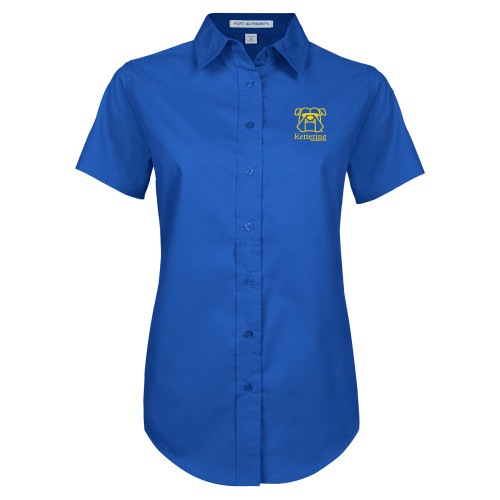 Womens Royal Twill Button Up Short Sleeve  - Primary Mark