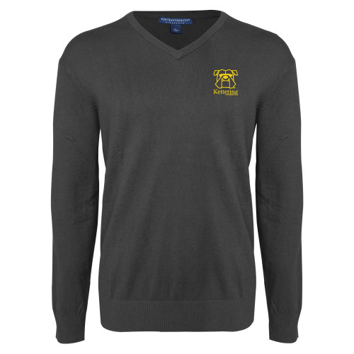  Charcoal Heather VNeck Sweater - Primary Mark