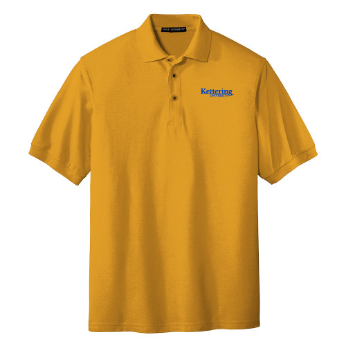  Gold Silk Touch Polo - Kettering University Wordmark