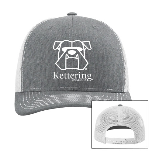  Richardson Heather Grey/Light Grey Trucker Hat - Primary Mark