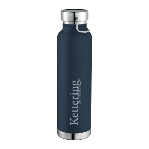  Thor Copper Vacuum Insulated Navy Bottle 22oz - Kettering University Wordmark Engraved