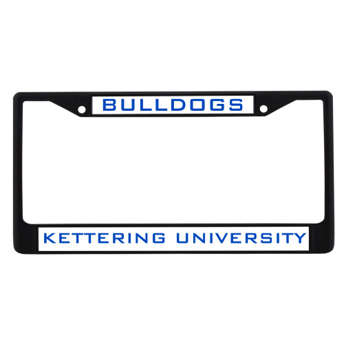  Metal License Plate Frame in Black - Bulldogs