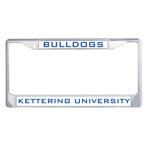  Metal License Plate Frame in Chrome - Bulldogs