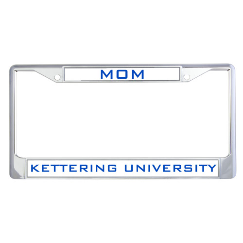  Mom Metal License Plate Frame in Chrome - Mom