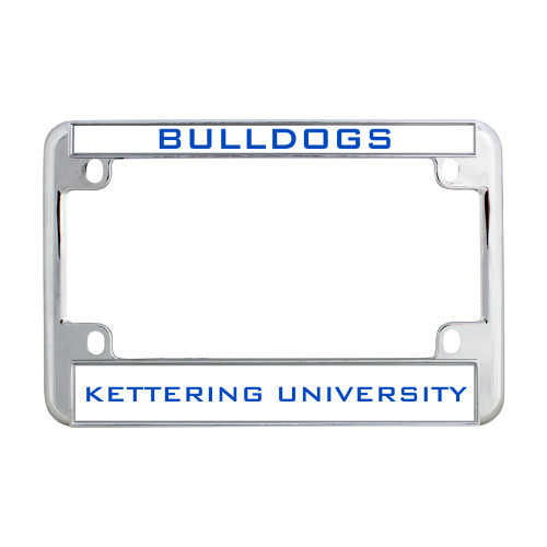  Metal Motorcycle License Plate Frame in Chrome - Bulldogs